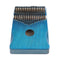 17 Keys Kalimba Wood Mahogany Mbira Thumb Piano Musical Instrument (Blue)