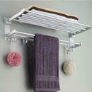 Wall Mounted Towel Rack Holder Hook Hanger Bar Shelf Storage Rail Bathroom A9B9