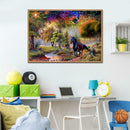 Horse DIY Full Drill Round Diamond Painting Embroidery Kits Needlework Set