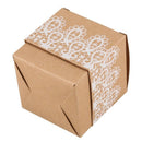 50 Kraft Paper Candy Box with white lace design wedding souvenirs wedding p Q1C8
