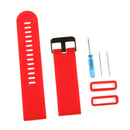Silicone Accessories Wrist Band W/ Metal Buckle For Suunto  Red