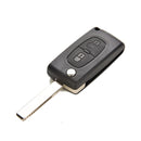 Plastic Remote Flip 2 Buttons Key Shell Case Fit For PEUGEOT 207 307 308!E