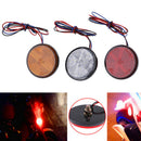 1Pc Car motorcycle red round 24LED brake turn signal stop tail lights reflector%