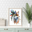 Wolf 5D DIY Part Drill Special Shaped Diamond Painting Color Cross Stitch