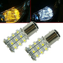 2x 1157 60SMD Dual Color Switchback White/Amber Turn Signal LED Light Bulbs 12V