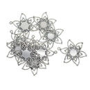 20x Filigree Flower Pendants Blanks Base 10mm Cameo Settings Tray Findings