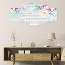 5pcs 5D DIY Full Drill Diamond Painting Flowers Embroidery Kit Home Decor