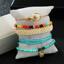 5pcs Boho Ethnic Weave Rope Bracelet DIY Beads Bangles Jewelry (Style 5)