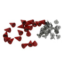20Pcs Red Metal Studs Rivet Bullet  Cone Screw for Leather Craft 7x10mm