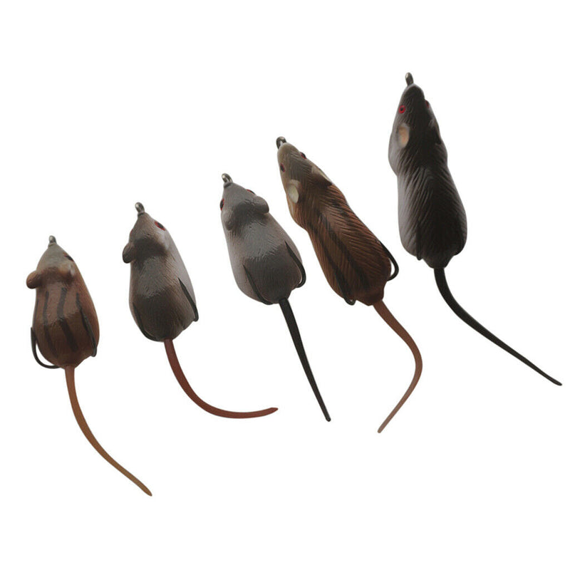 Soft Mouse Fishing Lures Mice Rat Baits Crankbaits Set With Storage Box Case