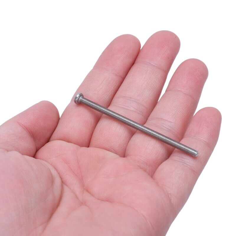 M3 x 60mm 304 Stainless Steel Phillips Pan Head Screws Bolt 60pcs