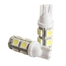 2PCS 194 168 W5W T10 9SMD-5050 LED White Light Car Tail Lamp Bulb Bright