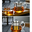 14oz Heat Resistant Glass Teapot Flower Kettle Coffee Tea Pot Drinkware
