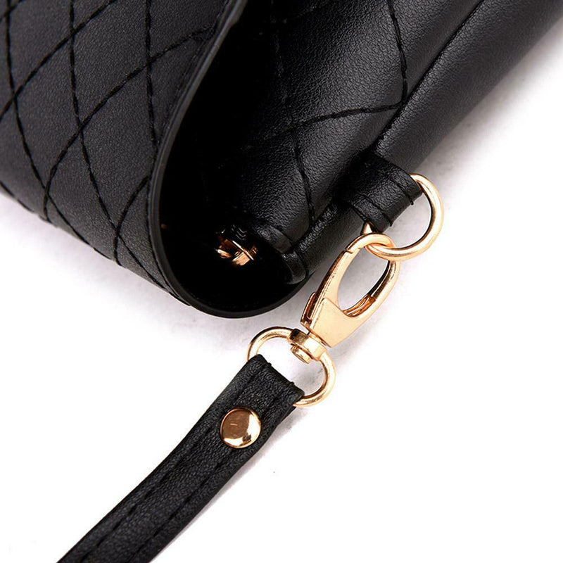 Elegant Diamond Lattice PU Handbags for Women Crossbody Shoulder Flap Bags