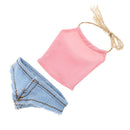 1/6 Female Clothing Vest Chest Jeans Clothing For 12 '' Action