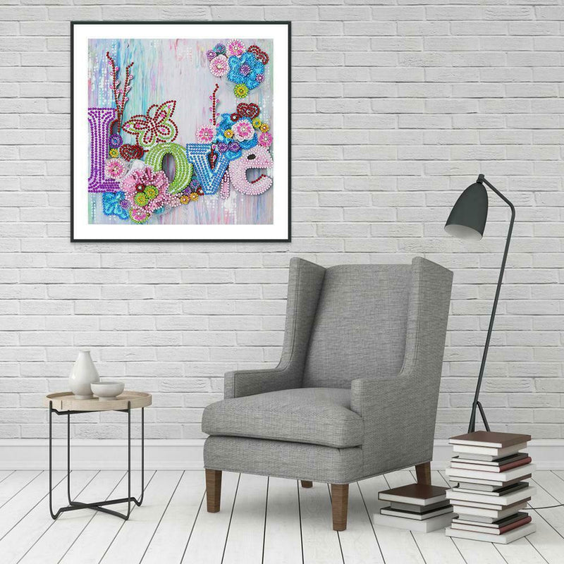 5D DIY Special Shaped Diamond Painting Love Cross Stitch Mosaic Kits Decor