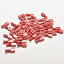 50x Red Fully Insulated Nylon Female Spade Crimp Connector Terminals 22-16AWG fn