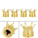 4Pcs Crown Shaped Wheel Tyre Tire Valve Stems Cover Screw Cap for Car Truck Bike