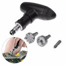 1 Set Golf Spike Ratchet Handle Wrench Tool Bits Golf Remover Ripper Steel