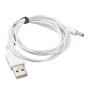 10 Packs Power Cord USB to DC 3.5 Mm Jack Cable White for