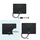 Flat Indoor Digital TV Antenna 50 Mile Range Signal Booster Amplifier H NDN