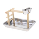Parrot Playstand Bird Stand Gym with Feeder Cups For Small to Large Birds
