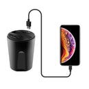 Black Cylindrical 10W X8 Car Wireless Charger Cup With Usb Output For Iphon