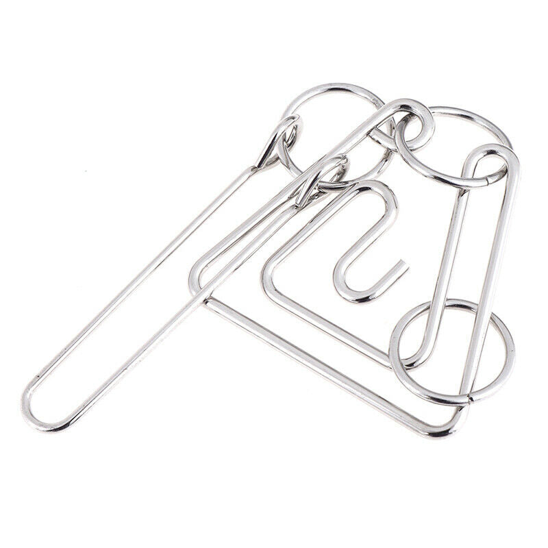 Classic Challenging Metal Wire Puzzle Brain Teaser Game for Adults Kids T %o