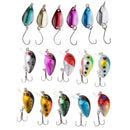 6pcs Fishing Spinner Spoon Lures and 10pcs Hard Fishing Lures Crankbaits