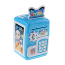 Electronic Code Safety Saving Box Cash Coin Money Piggy Bank ATM Toys Blue