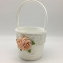 Wedding Ring Pillow Cushion with Flower Basket Ring Bearer for Beach Wedding