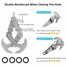 Grappling Hook,Gravity Rock Climbing Hooks Folding 4 Claws Survival Carabin V4N6
