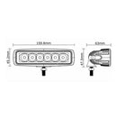 18W 6LED Bright Light Spot Work Bar Driving Fog Offroad Truck Car Lamp Yellow  Z
