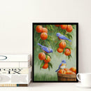 Peach Bird 5D Full Drill Painting Embroidery Kits Needlework Set 30x40cm