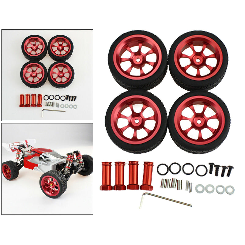 4x RC Car Wheel Tires Upgrade Parts Accessory for 1:12 Wltoys 124018 124019
