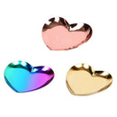 5X(Heart Shaped Jewelry Serving Plate Metal Tray Storage Arrange Fruit Tra C5G4)