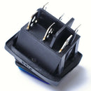 Blue 6 Pin On/Off/On 3 Position Rocker Power Switch With Backlight