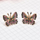 Fashion Women Colorful Crystal Butterfly Drop Dangle Earrings Statement Jewelsp
