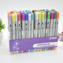 2Dual Tip Brush Markers Pens Set Art Paint Highlighter For School Drawing Sketch