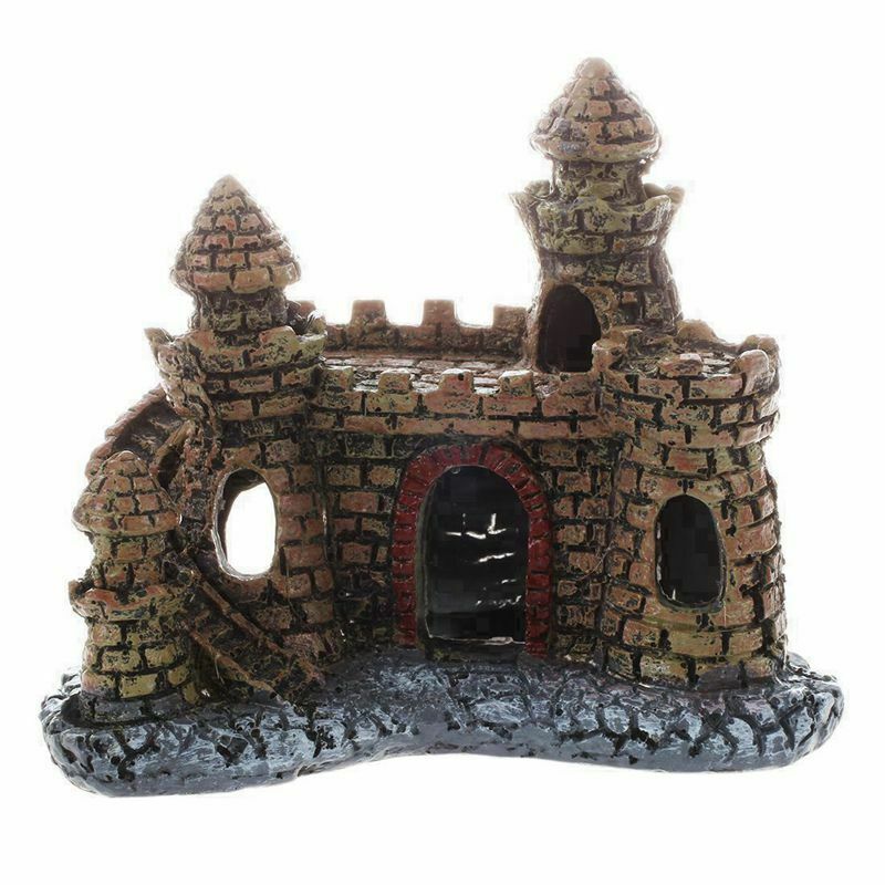 Artificial Aquarium Fish Tank Ornament Castle Tower House Cave Craft DIY De