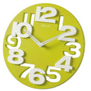 Contemporary Hollow Out Number Design Analog Clock with 12H Display Green
