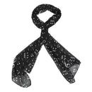 Scarf Simple Solid Women Scarf Chiffon Scarf Black R5G3