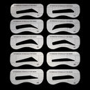 10pcs Men Eyebrow Card Drawing Guide Shaping Makeup Stencil Kit