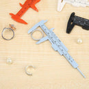 1pc 0-80mm Double Scale Plastic Vernier Caliper Student Measuring Ruler