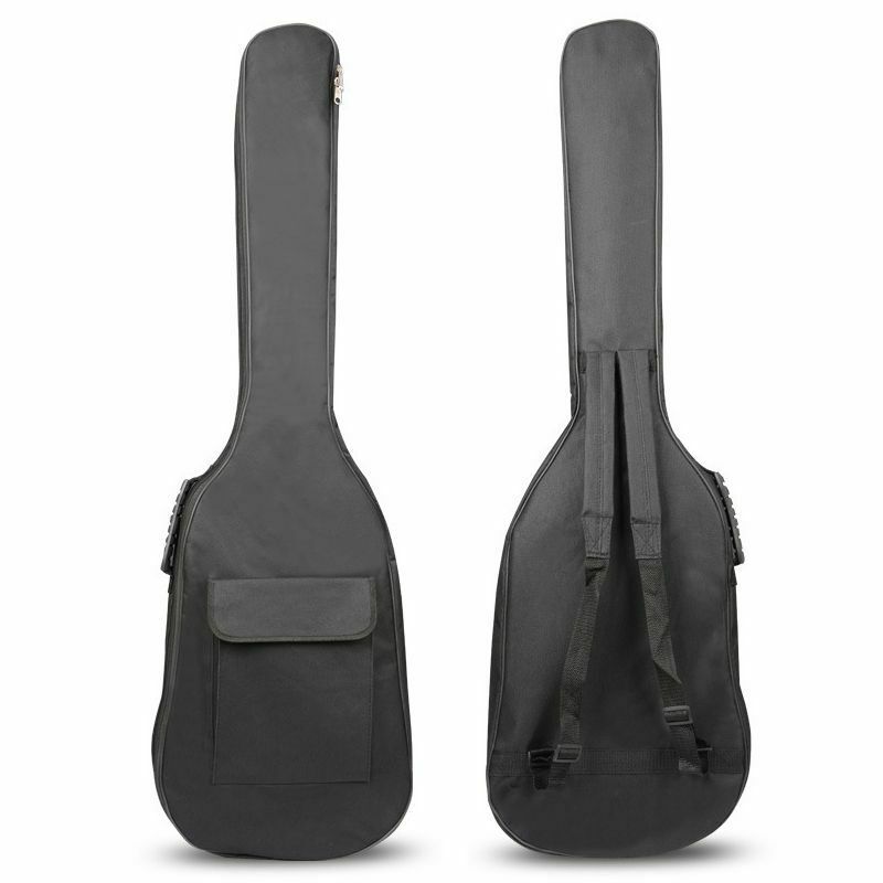 Black Waterproof Double Straps Bass Backpack Gig Bag Case for Electric Bass