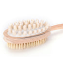 Natural Bristles Scrubber Long Handle Wooden Shower Brush Body Massage BrushesLJ