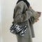 Fashion Zebra Print Shoulder Handbag Women Chain Travel Tote Messenger Bag