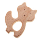2 pcs Baby Teether Teething Ring Pendants Wooden Hedgehog lowrie Shape