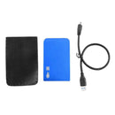 Ultra Thin 2.5in USB3.0 SATA SSD HDD Hard Drive Case Aluminum Box (Blue)