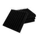 Studio Acoustic Foam Panel Soundproofing Wedge Wall Tiles 30 x 30cm Black
